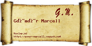 Gömör Marcell névjegykártya